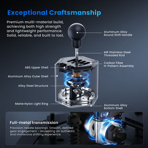 Simsonn HS Pro Shifter, le levier de vitesses de simulation de course à double mode H/SQ - pour une <span class=keywords><strong>construction</strong></span> métallique - Product Image 2