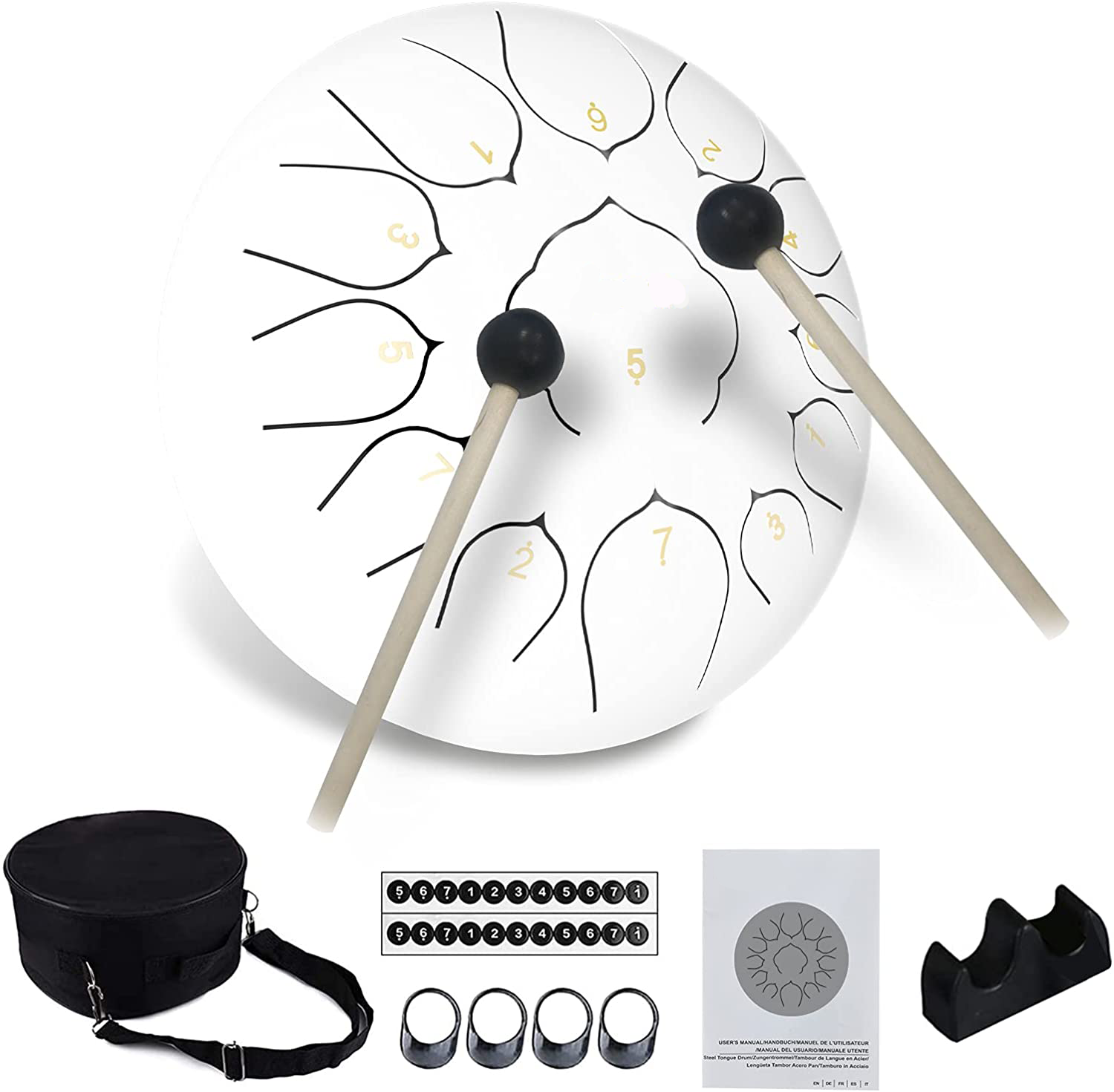 Горячая Распродажа, 12 дюймов, 13 заметок, набор барабанов, стальной барабан для языка, настройка C, пустой дух, перкуссионный инструмент, ручная сковорода с силиконовыми ножками