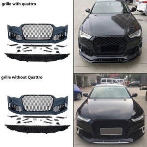 Kit di Conversione Paraurti Anteriore Stile <span class=keywords><strong>RS6</strong></span> con Griglia a Rete Nera Lucida per <span class=keywords><strong>Audi</strong></span> A6 S6 C7 C7.5 2011-2018 - Product Image 2