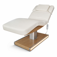 Lit de beauté électrique à 3 moteurs, base en métal, capacité de charge de 200 kg, télécommande, hauteur réglable, microblading, soins de la peau, salon
