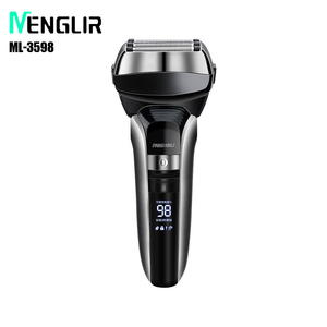 MENGLIR 5598 Electric Shaver 4 Blades13000 RPM MotorPop-up Sideburn TrimmerLED DisplayWashable Rechargeable Face Household USB
