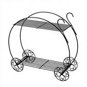 Plant Trolley <b>Pot</b> Organiser Plant <b>Stand</b> with Wheels Rolling Plant Caddy Heavy Duty Indoor Outdoor Flower <b>Pot</b> Holder - Product Image 6
