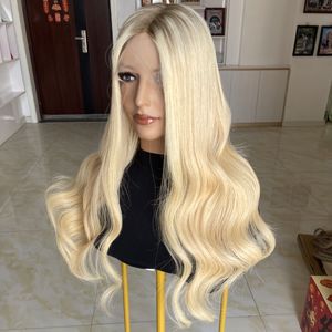 Ready to Ship Wholesale Unprocessed Human Hair <b>Wigs</b> Raw European Virgin Hair HD Pre Plucked Balayage Blonde Full Lace Front <b>Wigs</b> - Product Image 4