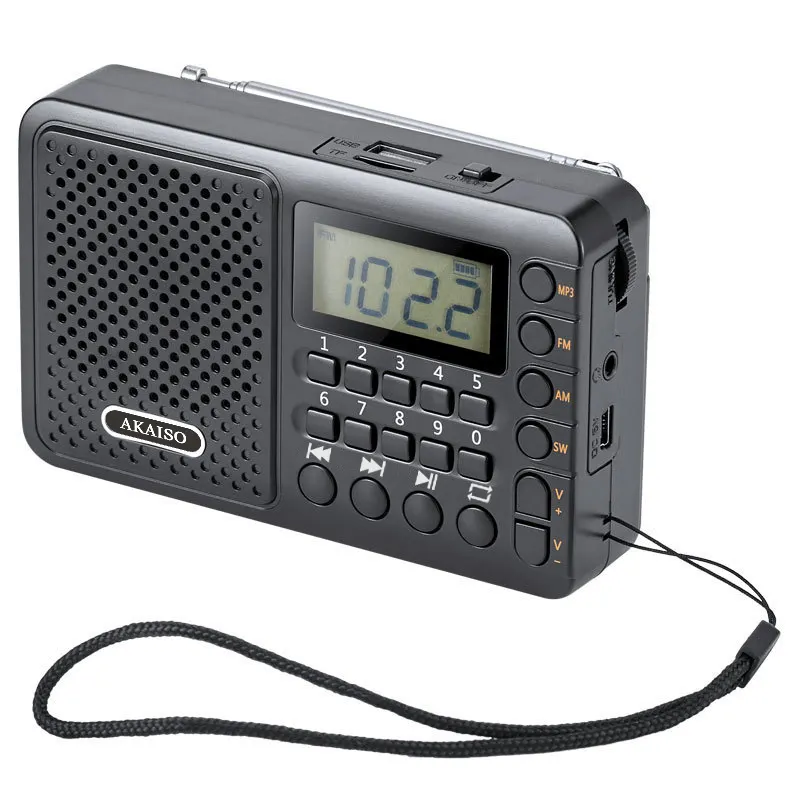 대만 최고의 판매 풀 밴드 디지털 라디오 AM FW SW 21 밴드 휴대용 스피커 고감도 라디오