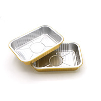 Barquettes jetables en aluminium GX-PACK de Guangzhou, mini-moules à pain rectangulaires dorés, résistantes au four, qualité alimentaire, pour plats à emporter et barbecue