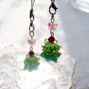 2026 New DIY Christmas Tree Mobile Phone Hanging Ornaments Lanyard Beaded Anti-Lost <b>Camera</b> Rope Keychain <b>Bag</b> Pendant Earrings - Product Image 1