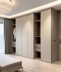 Fabricant de meubles sur mesure Meubles de chambre à coucher Armoire moderne modulaire en bois Design Garde-robe de chambre Style minimaliste - Product Image 1