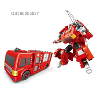Jouets de déformation pour enfants QS, grande quantité, thème ville, voiture et bus, en plastique, roues libres, transformables, pour 5 à 7 ans, cadeau