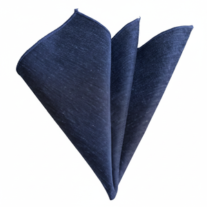 ผ้าพันคอผ้าฝ้ายสไตล์ยีนส์สีน้ำเงินเข้ม - Product Image 2