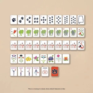 Tuiles de Mahjong <span class=keywords><strong>en</strong></span> acrylique Auburn American 160, série Auburn University, expédition fin août - Product Image 2