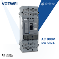 VOZWEI VM5-320HUL 3P 63A 80A 100A 125A 160A 200A 225A 250A 320A AC 800V 1000V 30kA 15kA Interruptor Automático de Caja Moldeada (MCCB)