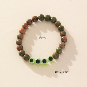 Turkish Evil Eye <b>Beaded</b> <b>Bracelet</b> Natural Stone Colorful Unisex Jewelry Gift - Product Image 2