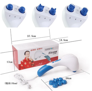 Masajeador de mano de acción de percusión portátil saludable Luyao, martillo de masaje de nodos duales para alivio del cuerpo para pies de hombros traseros - Product Image 3