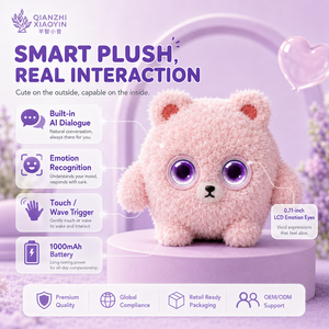 พวงกุญแจตุ๊กตาหมี CUBY AI พร้อมจอ LCD แสดงอารมณ์ รองรับ ChatGPT 2.4G WiFi 66 ภาษา สั่งงานด้วยเสียงและการสัมผัส 5 สี รับผลิตแบบ OEM ขายส่ง - Product Image 5