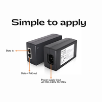 Injecteur POE 48V 48W/65W IEEE802.3af/at/bt PoE ++ 10/100/1000Mbps/1G/2.5G/10G pour caméra PoE sans fil AP