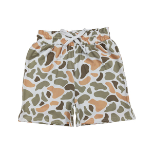 En stock, shorts d'été pour garçons, imprimé camouflage orange et vert, vente en gros, boutique pour tout-petits, prix d'usine, vêtements pour enfants pour la chasse - Product Image 1