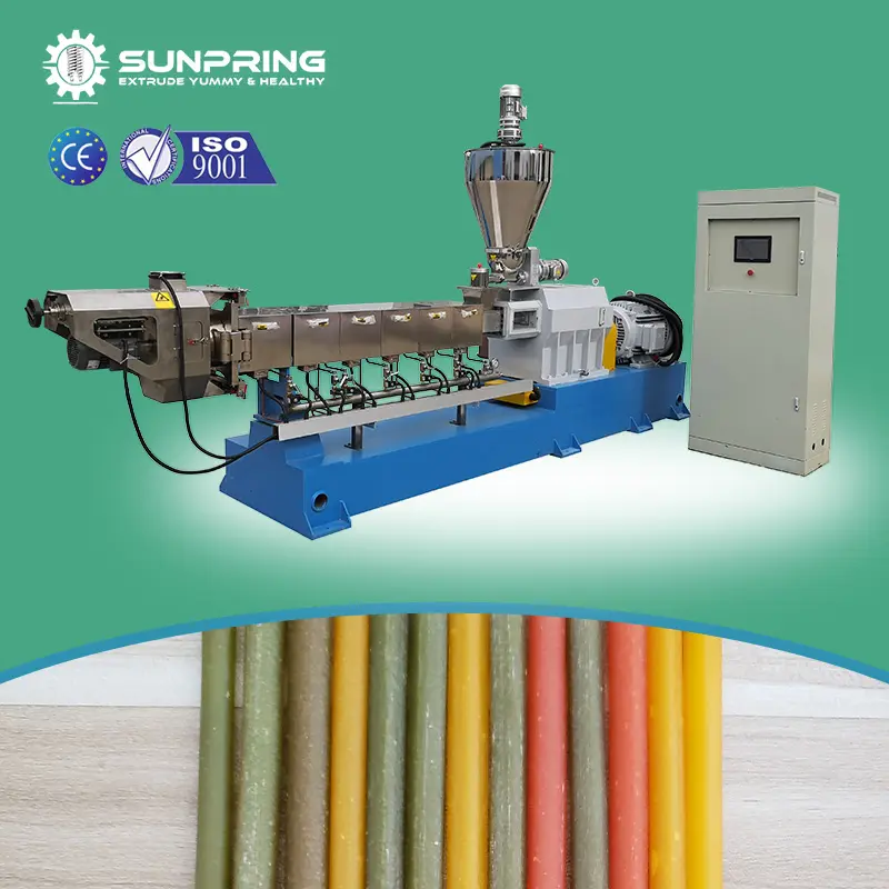 SUNPRING Rice Drinking Straw Extruder Edible Drinking Straws Making Machine