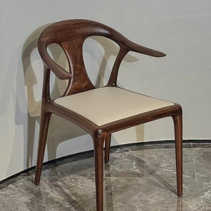 Solid Wood North American Walnut Chair Minimalist Design Mortise And Tenon Joint Modern Nordic Style Dining Chair - Product Image 2