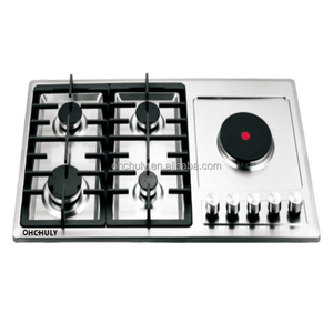 <span class=keywords><strong>Estufa</strong></span> de cocina con placa de cocción de 5 quemadores Cocina eléctrica empotrada de gas incorporada de acero inoxidable para uso doméstico de Ohchuly - Product Image 2