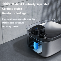 Fontaine à eau pour animaux de compagnie sans fil en acier inoxydable 5,5 L avec logo personnalisé et désinfection UV-C