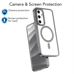 Funda de teléfono magnética transparente a prueba de golpes para Samsung Galaxy S25 24 <span class=keywords><strong>23</strong></span> Ultra/<span class=keywords><strong>23</strong></span> 24 Fe Pc Tpu Material funda de teléfono móvil - Product Image 4