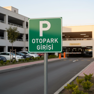 Reflective Traffic Sign for Parking Lot Entrance Steel and Plastic Material <b>Safety</b> Sign Board for <b>Roadway</b> Usage - Product Image 3