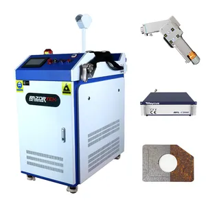 Simple operation saving time industrial device metal sheet rust paint removing fiber laser cleaning equipment
