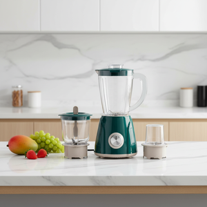Blender portable, mixeur pour la maison et l'extérieur, électrique, 3 vitesses, capacité de 1,5 L, multifonctionnel, 4 lames, mixeur pour smoothies aux fruits - Product Image 2