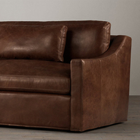Ensemble de canapés en cuir à accoudoirs inclinés de style classique belge, design moderne Sassanide, pour salon, meubles de luxe