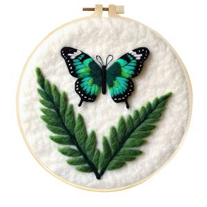 Beginner-Friendly Handmade Felting <b>Embroidery</b> <b>Kit</b> Kitchen Garden Scene DIY <b>Kits</b> for Home Decoration Cotton Fabric Foundation - Product Image 5