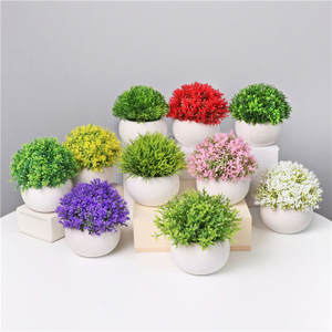 <span class=keywords><strong>Plantas</strong></span> <span class=keywords><strong>artificiales</strong></span> con maceta de pulpa para decoración de baño, hogar y oficina, vegetación de césped artificial para decoraciones de casa - Product Image 6