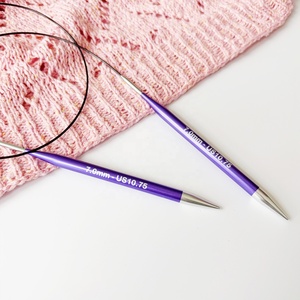 <span class=keywords><strong>Agujas</strong></span> de Tejer <span class=keywords><strong>Circulares</strong></span> Intercambiables de Aluminio <span class=keywords><strong>Knitpro</strong></span> Zing de 10 cm (4 Pulgadas), de 3.5 mm a 8.0 mm, Herramientas de Tejer, Manualidades - Product Image 6