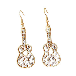 Guitar Shape Drop <b>Earrings</b> With Diamond Inlay For Women Party Fashion Jewelry Stainless Steel Ear <b>Post</b> EH5705 - Product Image 5