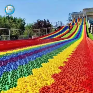 Parc d'attractions à thème aire de jeux commerciale fête foraine en plein air attractions arc-en-ciel toboggan en plastique à vendre - Product Image 6