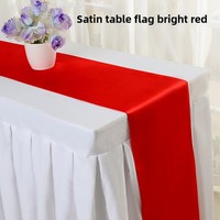 Vente en gros du fabricant Chemin de table en satin surjeteuse haute densité, nappe de mariage décontractée de style européen moderne en tricot pur