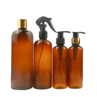 Bouteilles Vides en Plastique pour Shampoing et Pompe à Lait Corporel, Ambrées, Transparentes, Cosmétiques, Dorées ou Argentées, 100ml, 200ml, 250ml, 300ml, 500ml