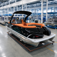 Meilleur rapport qualité-prix, bateau ponton haute performance pour 12 personnes, console de luxe, salon avant, arche électrique, yacht de pêche