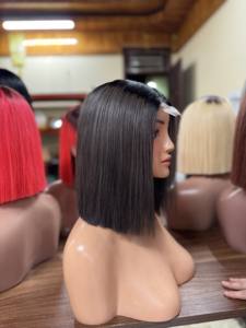 Perruque en cheveux humains vietnamiens la plus vendue, 100% cheveux vierges bruts, cuticules alignées, noir naturel, vente en gros, exportation - Product Image 5