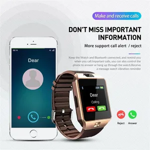 Reloj inteligente DZ09 BT, pulsera deportiva resistente al agua con Bluetooth, Monitor de ritmo cardíaco y Fitness, cámara GPS y tarjeta SIM - Product Image 5