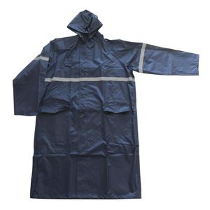 Longue veste de pluie de sécurité à capuche personnalisée Poncho Imperméable de sécurité réfléchissant d'urgence imperméable - Product Image 3