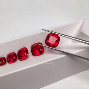 Phòng thí nghiệm tạo ra Ruby Pigeon máu đỏ chứng nhận phòng thí nghiệm phát triển Ruby đá Loose vuông đệm cắt tổng hợp đá quý miếng bán buôn - Product Image 2