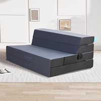 Colchón portátil plegable de 6 pulgadas con base de espuma viscoelástica de lujo, con asa, para viajes, caravanas, camping, invitados, sofá, dormitorio, hotel