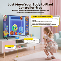 Ihomemix KINHANK MotionX Console de jeu portable pour enfants avec IA et détection de mouvement, sans manette, appareil de jeu vidéo interactif pour la famille sur TV