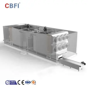 Máquina de enfriamiento en espiral doble para pan y pastel, transportador de congelación de alimentos, proveedor de máquina de congelación rápida, congelador de túnel IQF