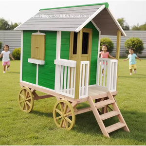 Casa de Juegos para Niños de Madera de Abeto, Certificada, Fácil de Instalar, Venta Directa de Fábrica, Personalizable para Niñas - Product Image 4