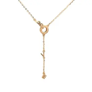 1000S ювелирное ожерелье Цвет I Love You ожерелье для девушки специальный дизайн 18k Настоящее золото ожерелье в Au 750 розовое сердце любовь