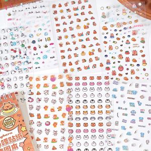 20 feuilles/paquet Nouveau cochon d'Inde Mini <span class=keywords><strong>livre</strong></span> d'autocollants à reliure spirale Autocollants <span class=keywords><strong>de</strong></span> dessin animé pour enfants - Product Image 1