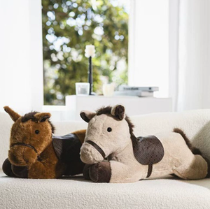 Petit <span class=keywords><strong>jouet</strong></span> <span class=keywords><strong>cheval</strong></span> en peluche avec selle, cadeau promotionnel du <span class=keywords><strong>club</strong></span>, <span class=keywords><strong>cheval</strong></span> brun avec puce musicale, <span class=keywords><strong>jouet</strong></span> en peluche électronique - Product Image 3