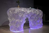 Mesa de Bar con Iluminación LED en Forma de Cueva con Aspecto de Cristal Hecho a Mano para Diseño de Área de Entretenimiento de Villa de Comida Fina de Club Nocturno