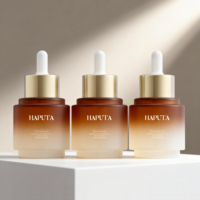 Flacons compte-gouttes ovales en PET de luxe personnalisés de 10 ml, 20 ml, 30 ml, 50 ml pour huiles essentielles avec bouchon à vis